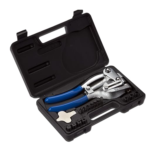 Neiko 02612A Hand Held Power Punch and Sheet Metal Hole Punch Kit, Cr-V 3/32" x by NeikoTools