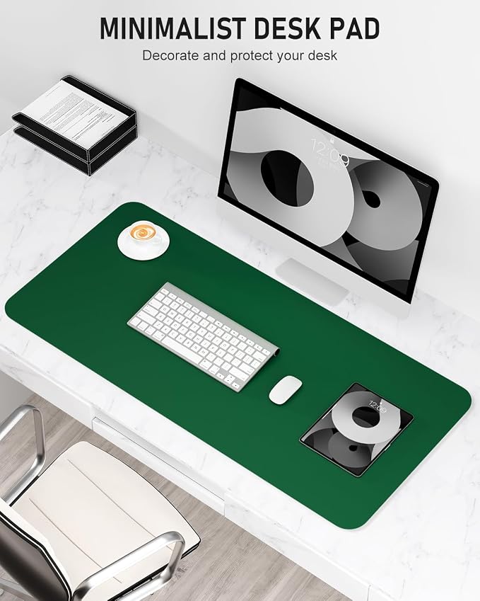 Desk Pad, 23.6" x 13.8" PU Leather Non-Slip Desk Mat Large Mouse Pad - Image 2