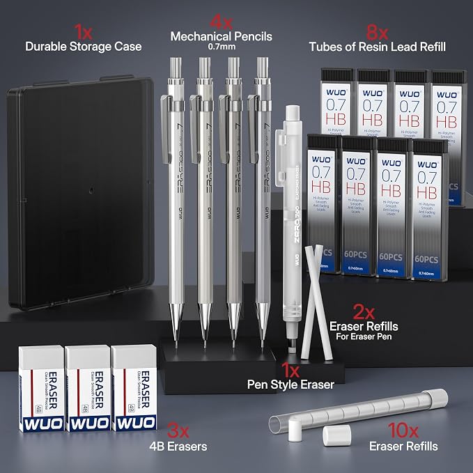 WUO 0.7mm Mechanical Pencil Set - Image 7