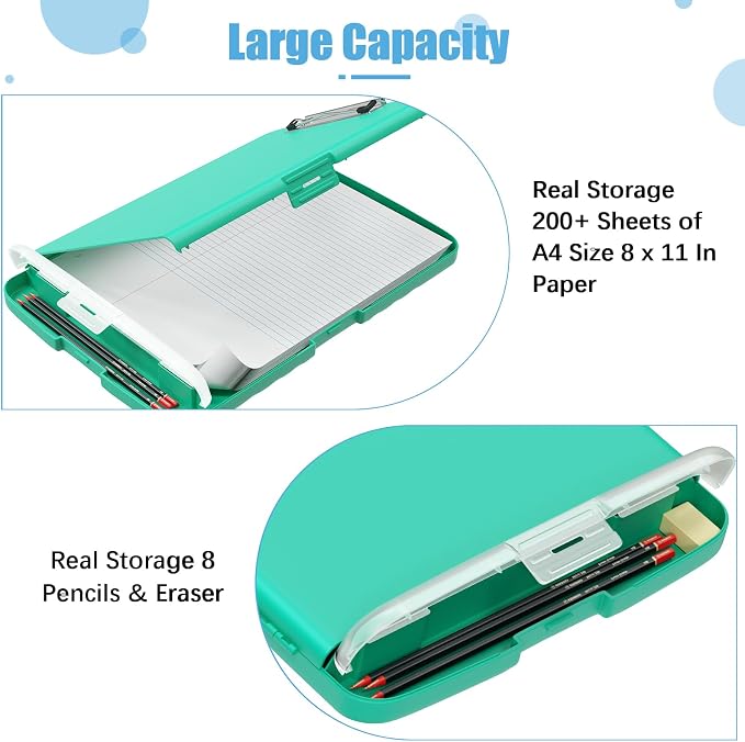 Hongri Clipboard with Storage with Pen Holder, Folder Nursing Clip Board 8.5 x - Image 3