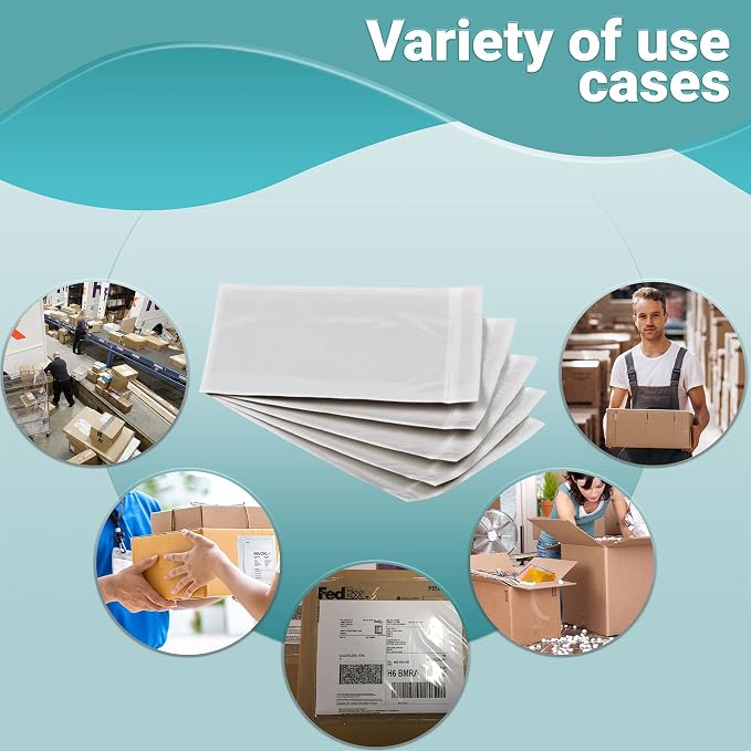 APQ Pack of 1000 Clear Packing List Envelopes 5.5 x 10. Plain Face Shipping - Image 3