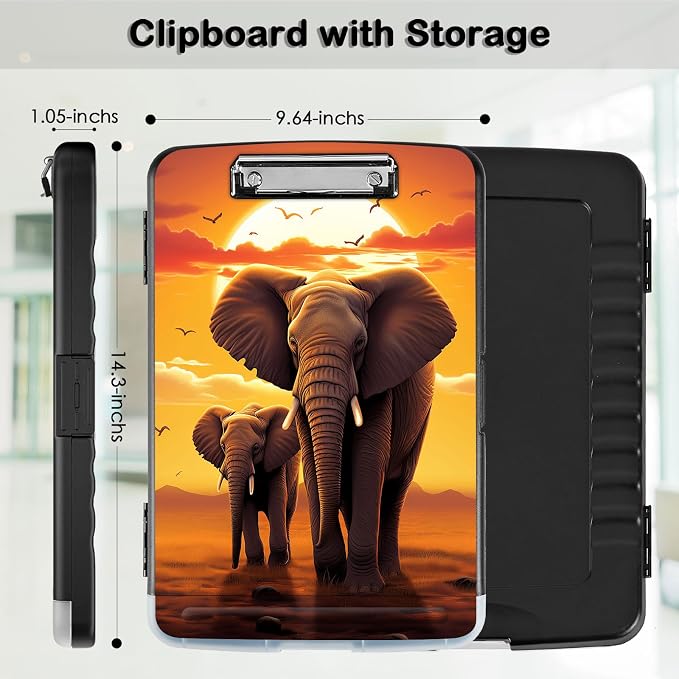 Clipboard with Storage, Office Supplies Nursing Clipboards Folder with Pen - Image 2
