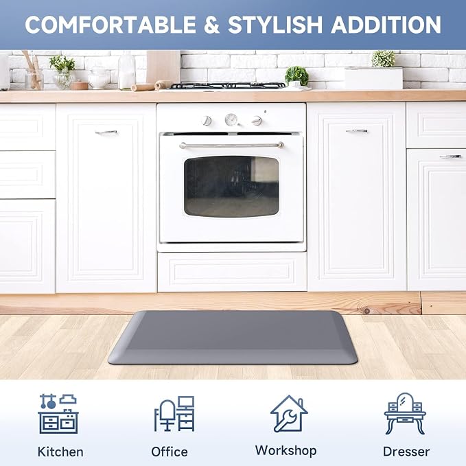 StepRite 4/5 Inch Thick Kitchen Mat Anti Fatigue Mat Kitchen Rugs Kitchen Decor - Image 7
