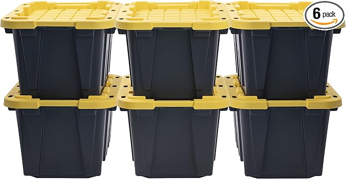 CX BLACK & YELLOW 12-Gallon Heavy Duty Storage Bins by BLACKYELLOW