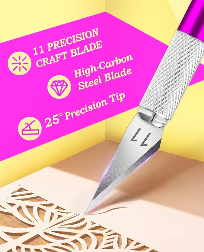 DIYSELF Craft Knife with 10 Extra #11 Blades, Precision Hobby Knife Set with - Image 3