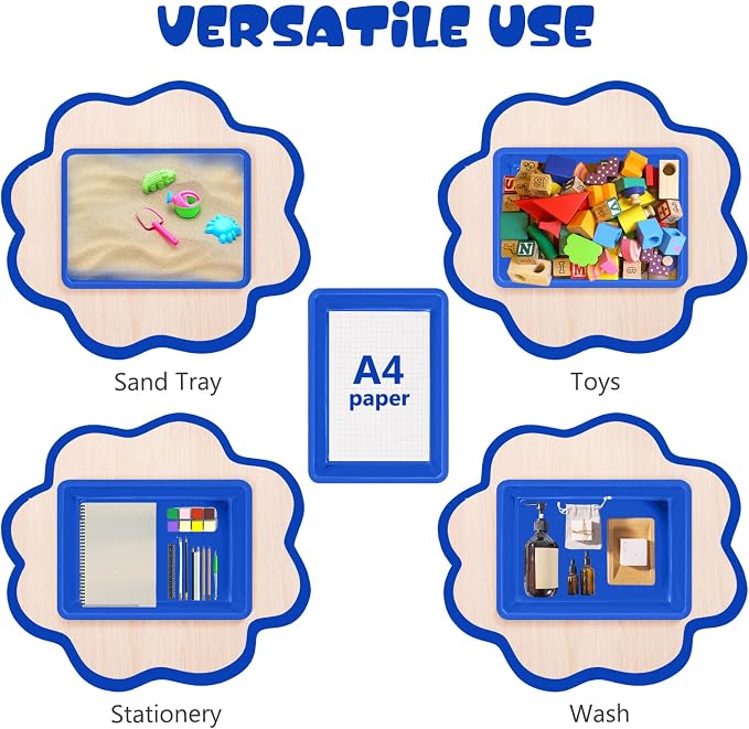 ShineMe 6 Pack Paper Trays for Classroom, Stackable Letter Size Storage Tray - Image 5