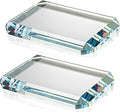 Set of 2 Rectangular Glass Paperweight Blocks by BuyNow