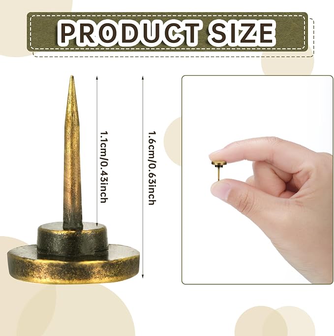 Shimeyao 30 Pcs Vintage Push Pins, Large Metal Thumb Tacks - Image 2