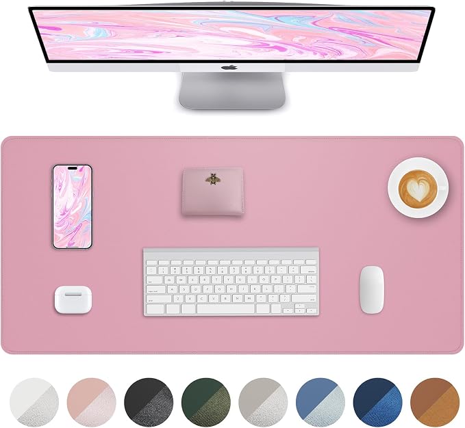 AFIING Leather Desk Pad Protector, Large Mouse Pad, Non-Slip Waterproof PU by AFIING