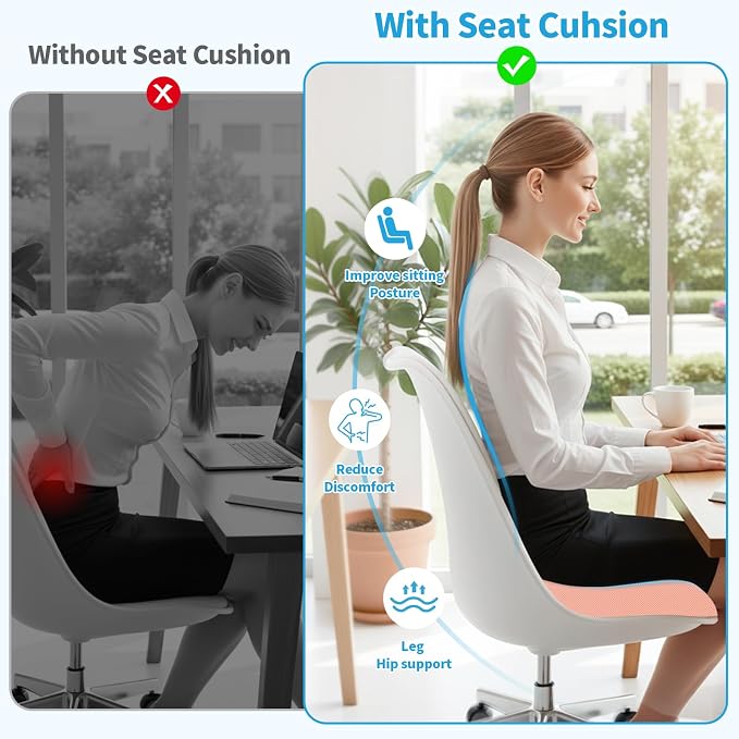TranquilRelax Large Seat Cushion, Memory Foam Cushion - Image 6