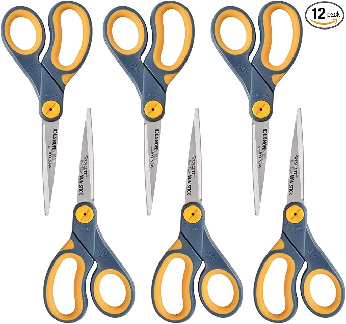 Westcott 8-Inch Non-Stick Titanium Scissors by Westcott