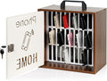 Cell Phone Holder Classroom 33 Slots Wooden Cell Phone Storage Cabinet Pocket by Lzttyee