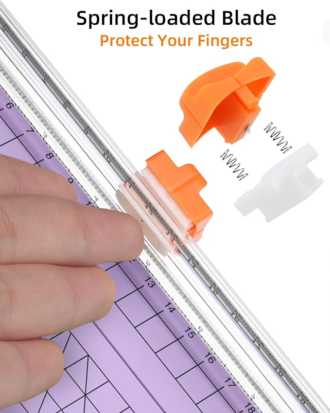 Firbon Purple A5 Paper Cutter, Straight Small Paper Trimmer - Image 3