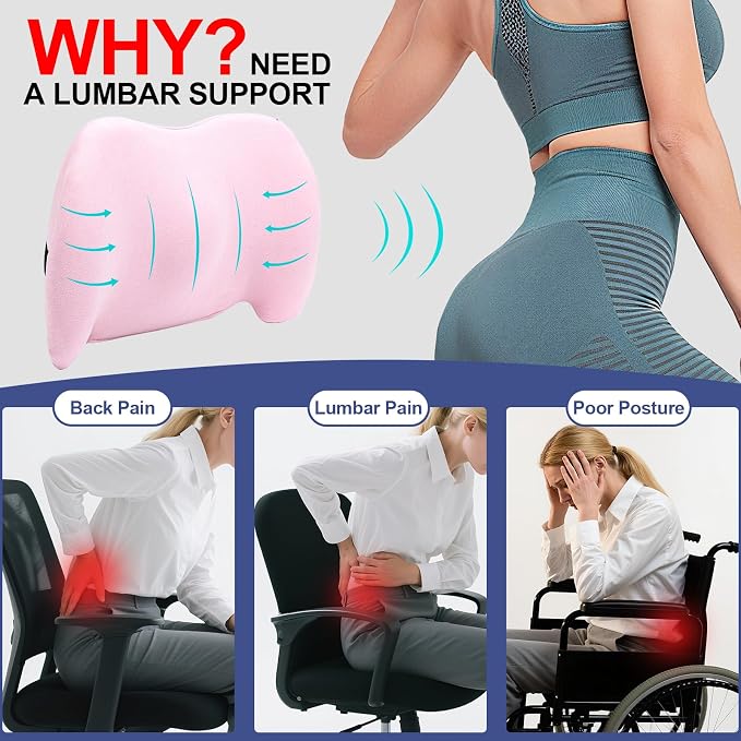 BYMECOST Lumbar Support Pillow for Car, Memory Foam Car Seat Back Support - Image 6