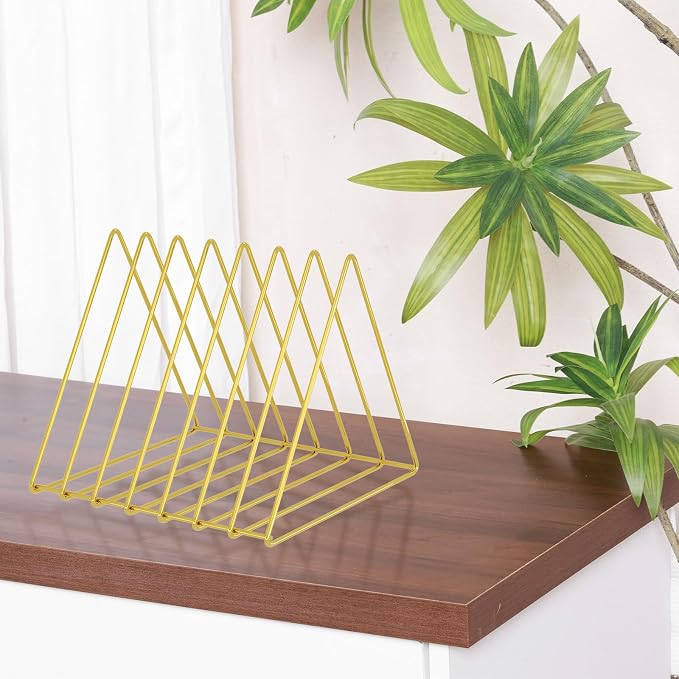 Urban Deco Triangle Desk Organizers Metal Wire Magazine Holder 7 Sections - Image 6