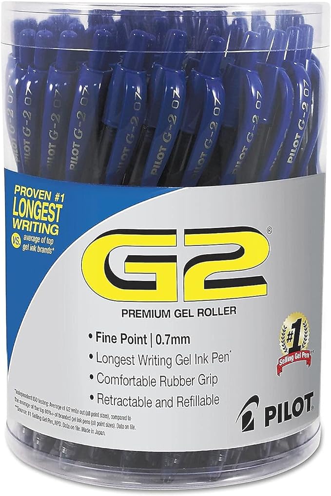 Pilot G2 Premium Gel Pen Convenience Pack, Retractable, Fine 0.7 mm - Image 2