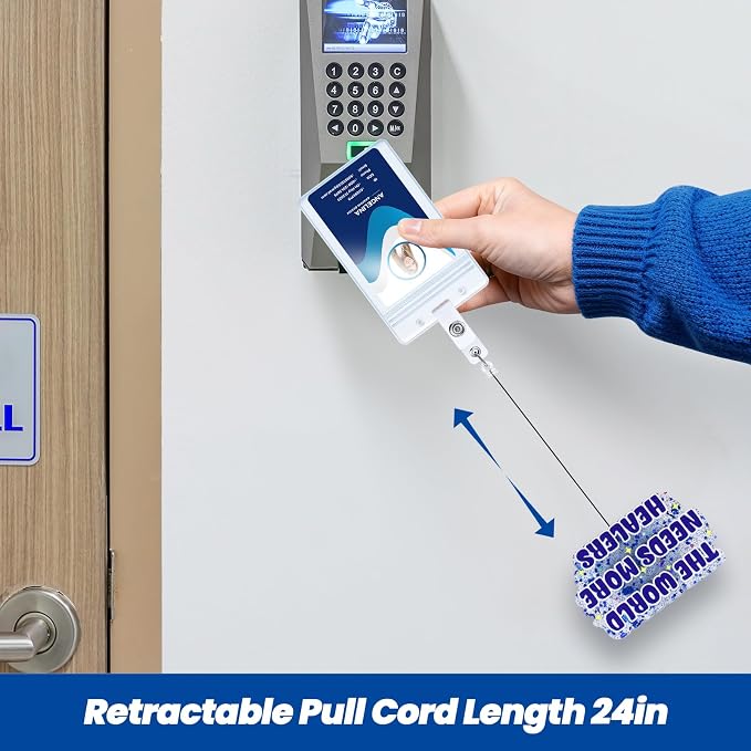 The World Needs More Healers Funny Nurse Badge Reel, Cute Retractable ID Badge - Image 6