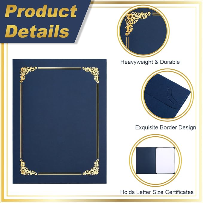 Fainne 80 Pieces Certificate Holders Diploma Holders Document Holder - Image 3