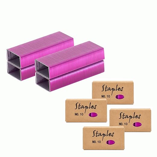 NatSumeBasics 4000 Rose Red Staples #10 Colored Staples by NatSumeBasics