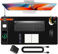 Mouse Pad with Magnetic Wireless Charging, Large Desk Mat, Non-Slip Mouse Mat by miroddi