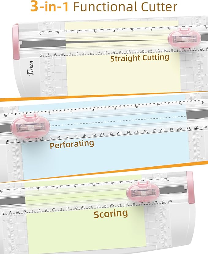 Firbon 3-in-1 Paper Cutter, Scoring & Perforating Blades - Image 2