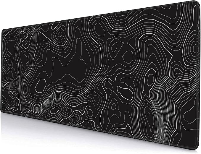 Gaming Mouse Pad, Large Topographic Mouse Pads by SANWUMIAN