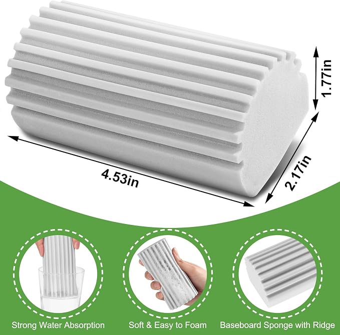 Jeymei 2-Pack Damp Clean Duster Sponge, Sponge Cleaning Brush, Duster - Image 2