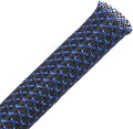 100ft - 1/2 inch PET Expandable Braided Sleeving – BlackBlue – Alex Tech by AlexTech