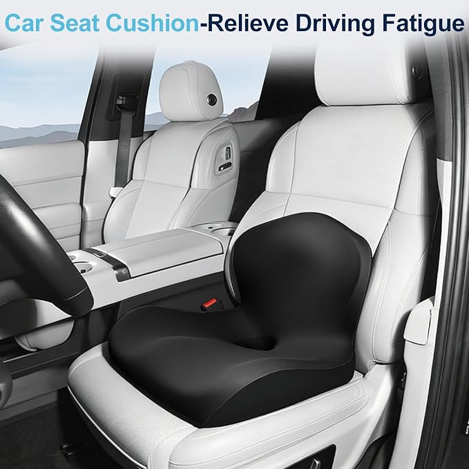 Seat Cushion for Office Chair and Car, L-Shaped Ergonomic Car Seat Cushions - Image 7