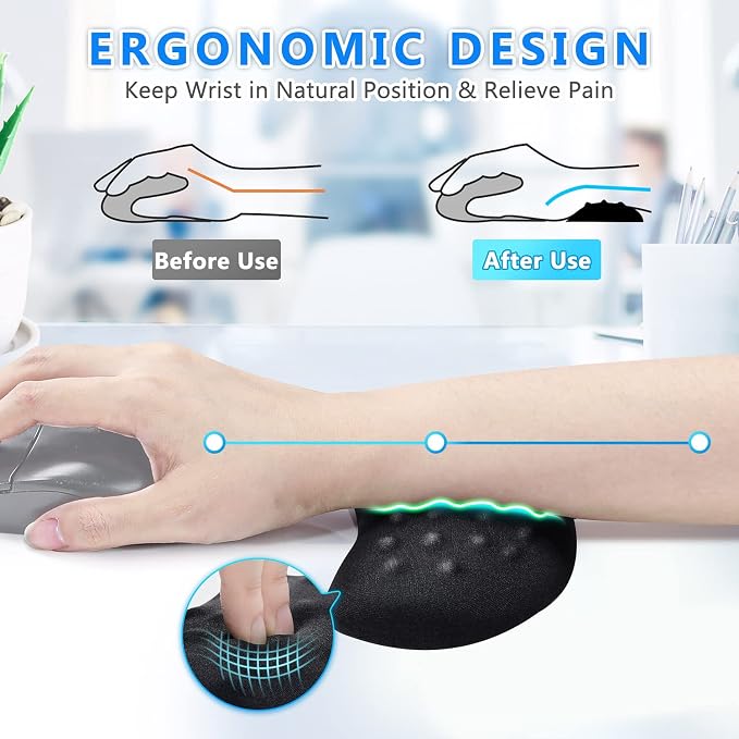 Gimars Mouse Wrist Rest, Pop It Fidget Wrist Support - Image 5
