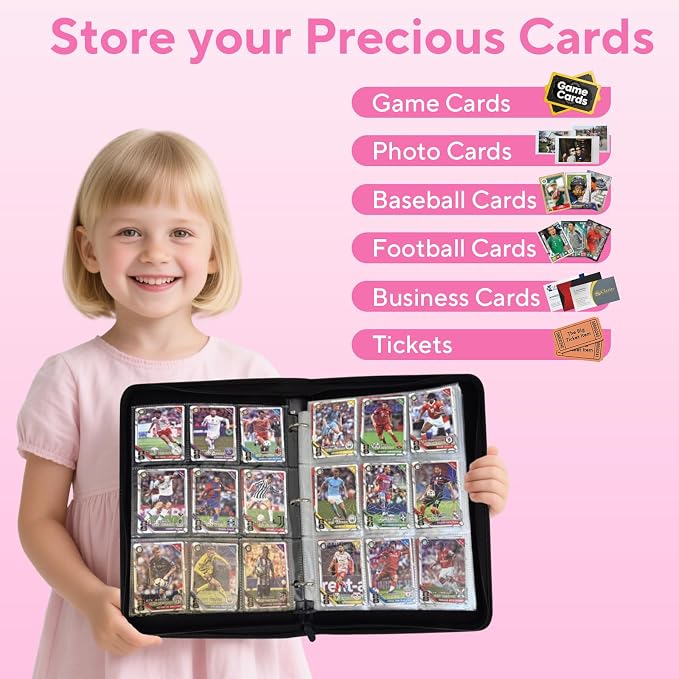 Portable 9-Pocket Trading Card Binder, Holds 1080 Cards - Image 2