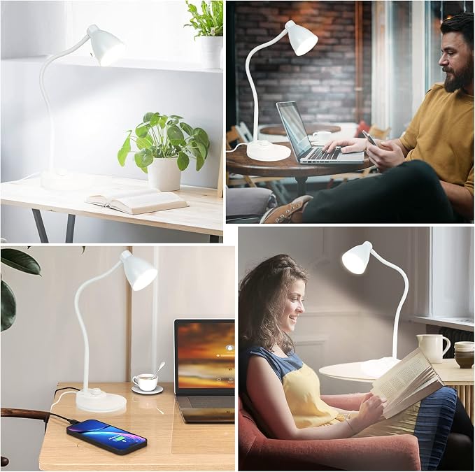 BOHON LED Desk Lamp with USB Charging Port, 3 Color Modes Dimmable, Auto - Image 7