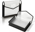 2 Pack Plastic Expanding File Folder, Transparent Accordion File Pouch by Hkmmdvc