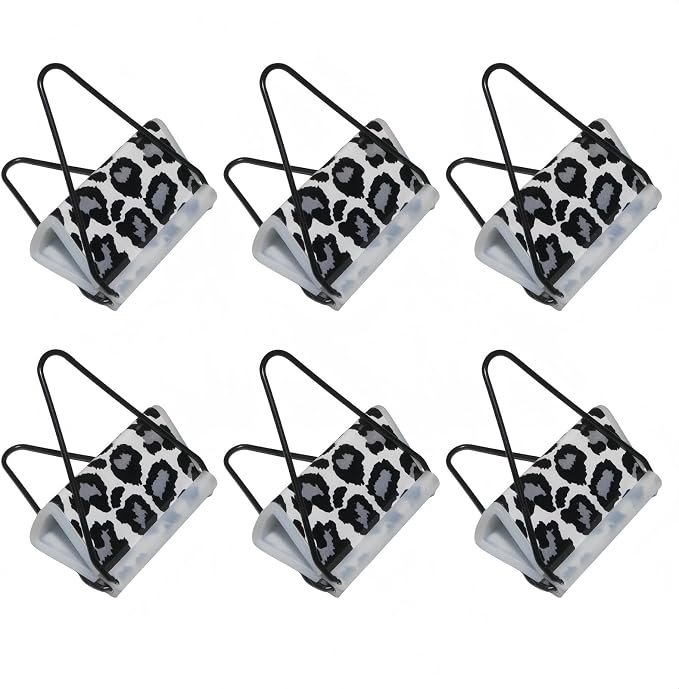 2.2 inch Binder Clip with Soft Silicone Pad Alloy Steel Bulldog Foldback Clips by Unknown