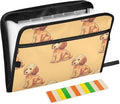 Expanding File Folder Poodle Dog Yellow Accordion File Organizer 13 Pockets by ALAZA