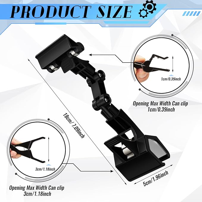 Pack of 4 Flexible Documents Holder Foldable Adjustable Copy Paper Holder Clip - Image 2
