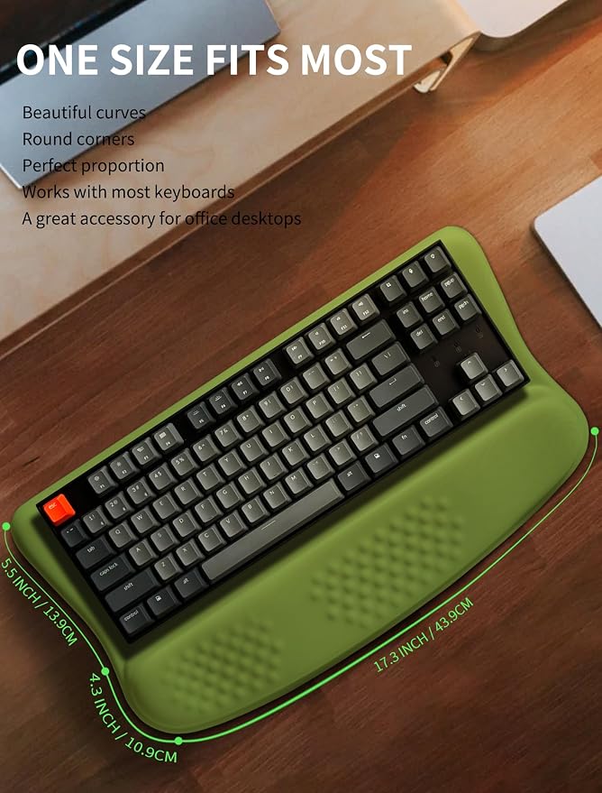 Ergonomic Wave Wrist Rest with Keyboard Stand, Cushioned Palm Rest, Comfortable - Image 6