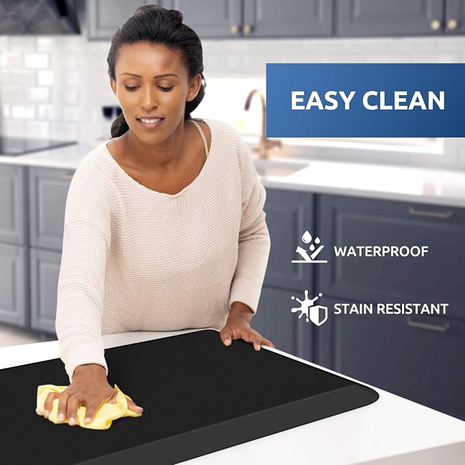 KitchenClouds Kitchen Mat Cushioned Anti Fatigue Kitchen Rug 0.8inch Water - Image 3