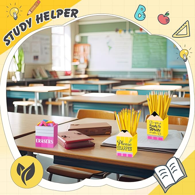 Gilprop 3 Pcs Back to School Sharp and Dull Pencil Holder - Image 5