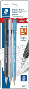 STAEDTLER triplus Micro 0.5mm Mechanical Pencils 3-pack: Retractable & by Staedtler