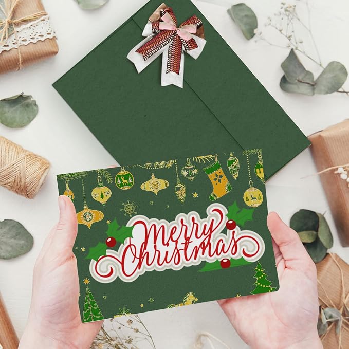 100 Pack Dark Green Envelopes 5x7, Goefun A7 Self Seal Printable Envelopes - Image 7