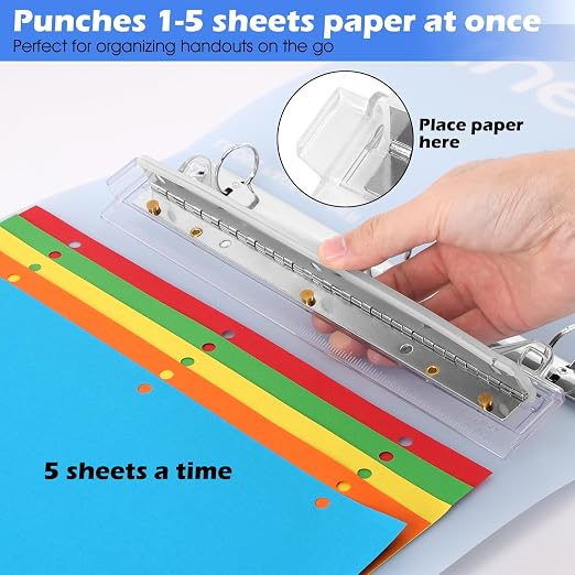 3 Hole Punch, Portable 3 Hole Puncher - Image 5
