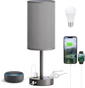 Fenmzee Grey Nightstand Bedroom Lamp by Fenmzeelighting