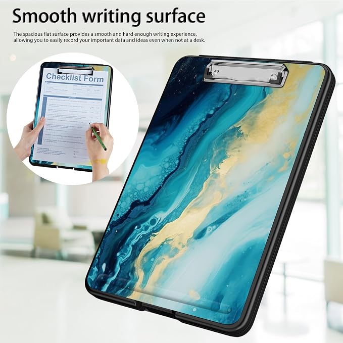 Clipboard with Storage, Office Supplies Nursing Clipboards Folder with Pen - Image 5