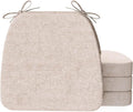 AAAAAcessories D-Shaped Chair Cushions, Machine-Washable Cover, Oatmeal Beige by AAAAAcessories