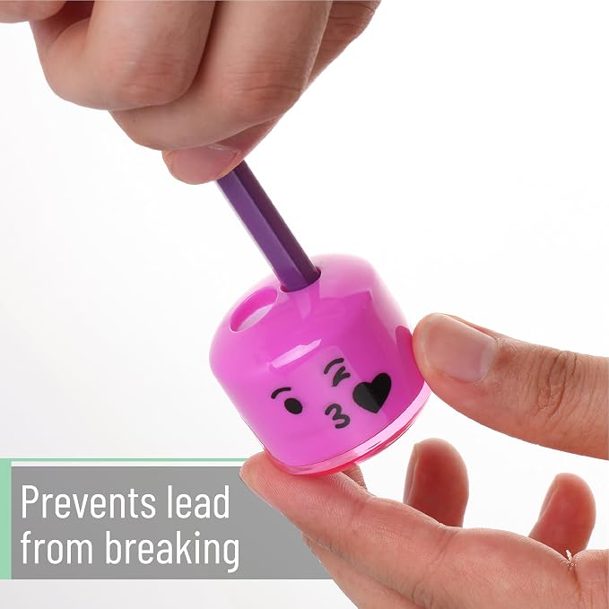 Mr. Pen- Pencil Sharpeners Manual, 48 Pack, Dual Hole, Smiley | Bulk Handheld - Image 5