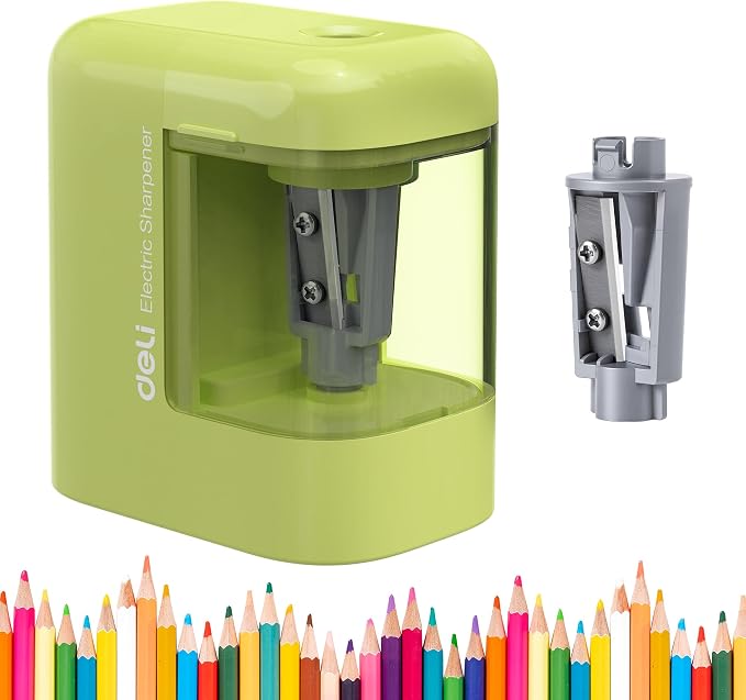 deli Electric Pencil Sharpener, Portable Pencil Sharpener by delioffice