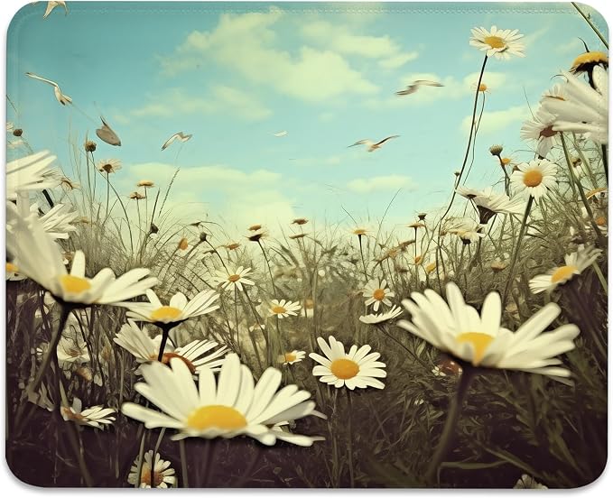 Serenity in Spring Daisies Mouse Pad by Eiszuso