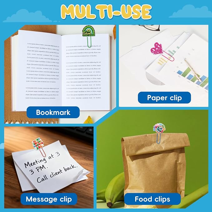 30 PCS Social Worker Paper Clips Metal Paperclip Large Size Paper Clip Cute - Image 5