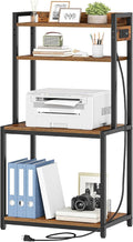 HOOBRO Printer Stand with Charging Station, 4-Tier Printer Table with Storage by HOOBRO